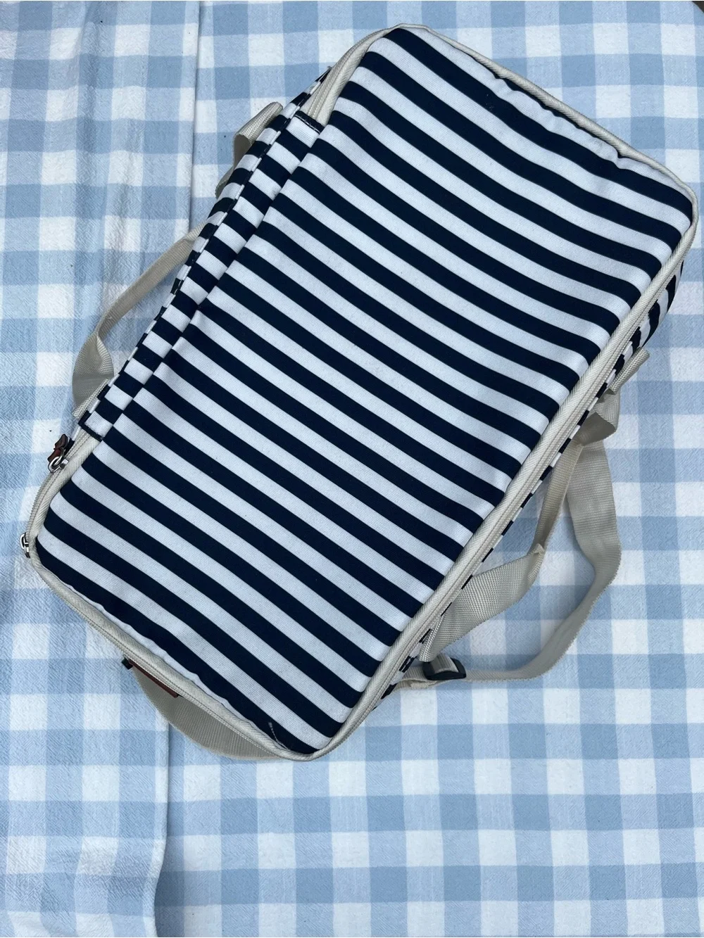 Striped Insulated Picnic Cooler